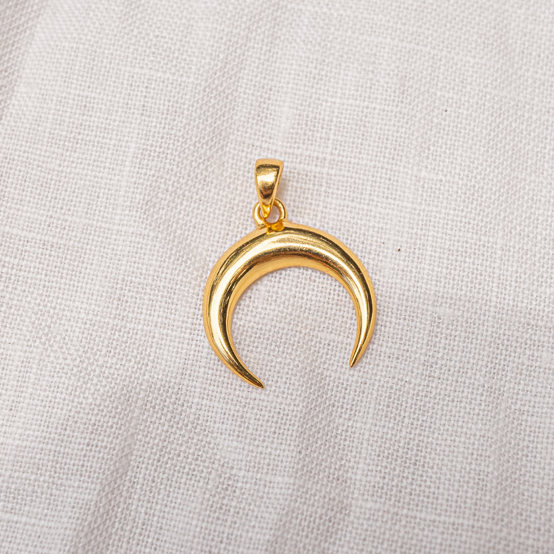 Large crescent hot sale moon pendant